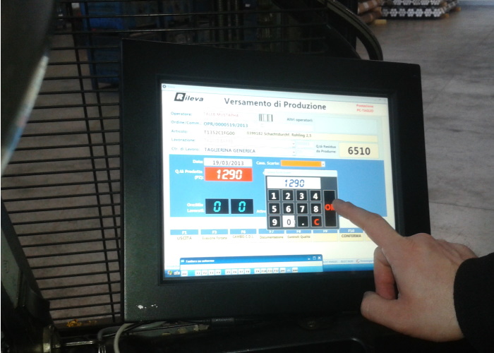 Rileva su carrello elevatore con Touch Screen
